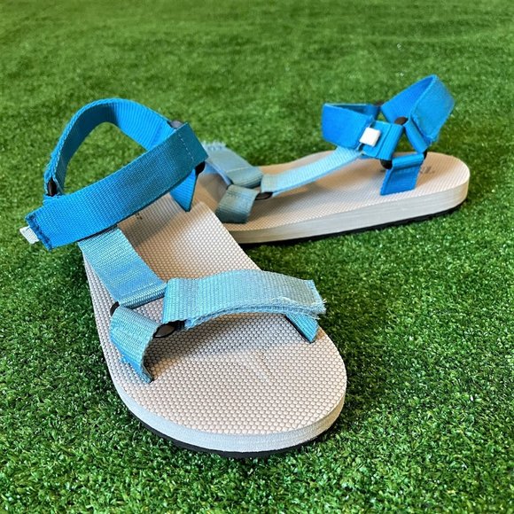 Zara Kids' Hook & Loop Straps Summer Comfort Blue Technical Sandals Shoes Size 6 - Picture 1 of 11